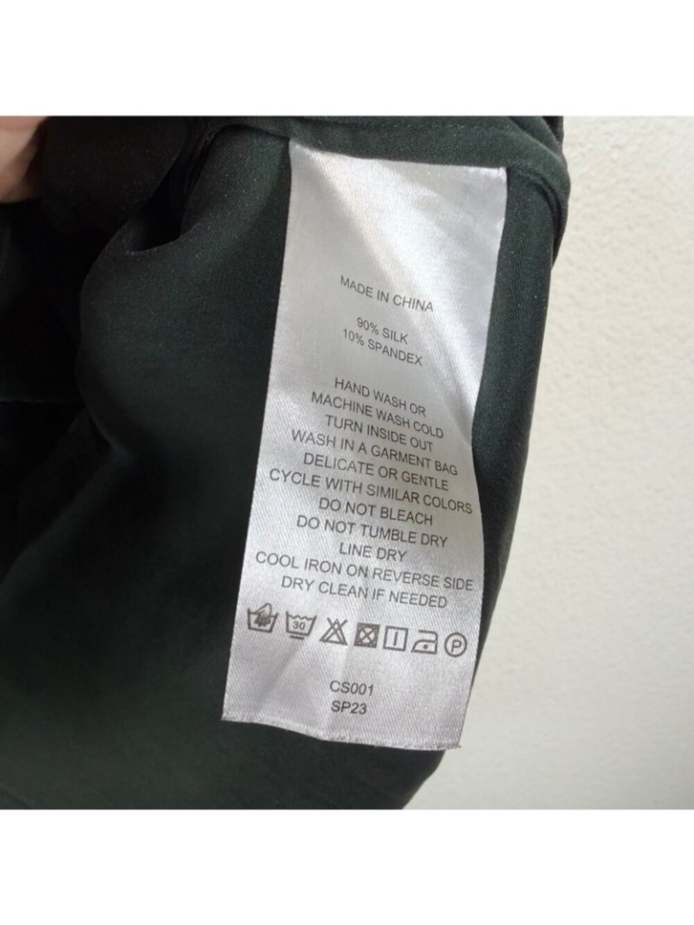 Quince Women's Forest Green Sz S Washable Stretch Silk Notch Collar Quiet Luxury - Picture 8 of 11